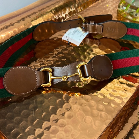 Gucci Accessories - 💯Authentic NWT Gucci Horsebit Sherry-line Belt Size 85